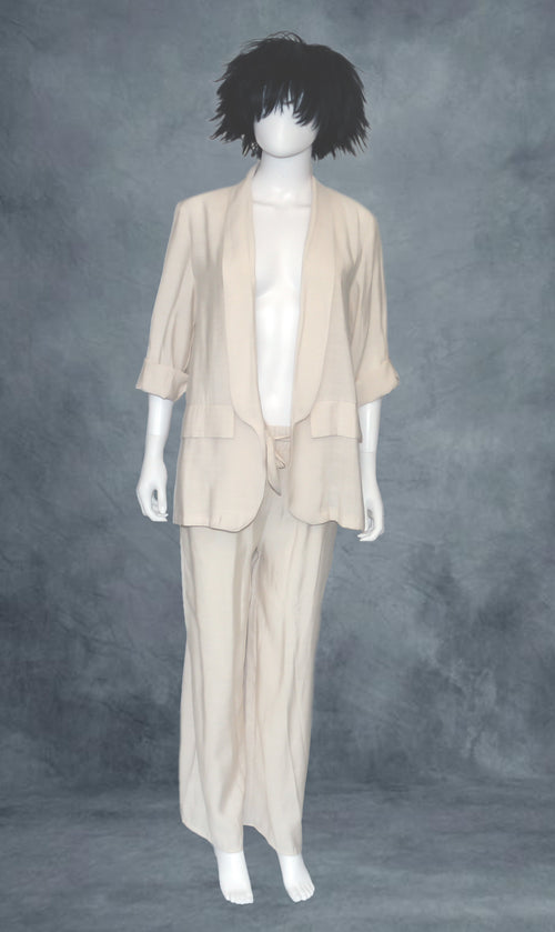 Abito 2 pezzi giacca + pantalone beige chiaro