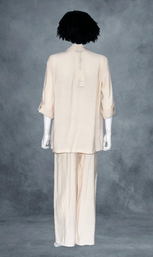 Abito 2 pezzi giacca + pantalone beige chiaro