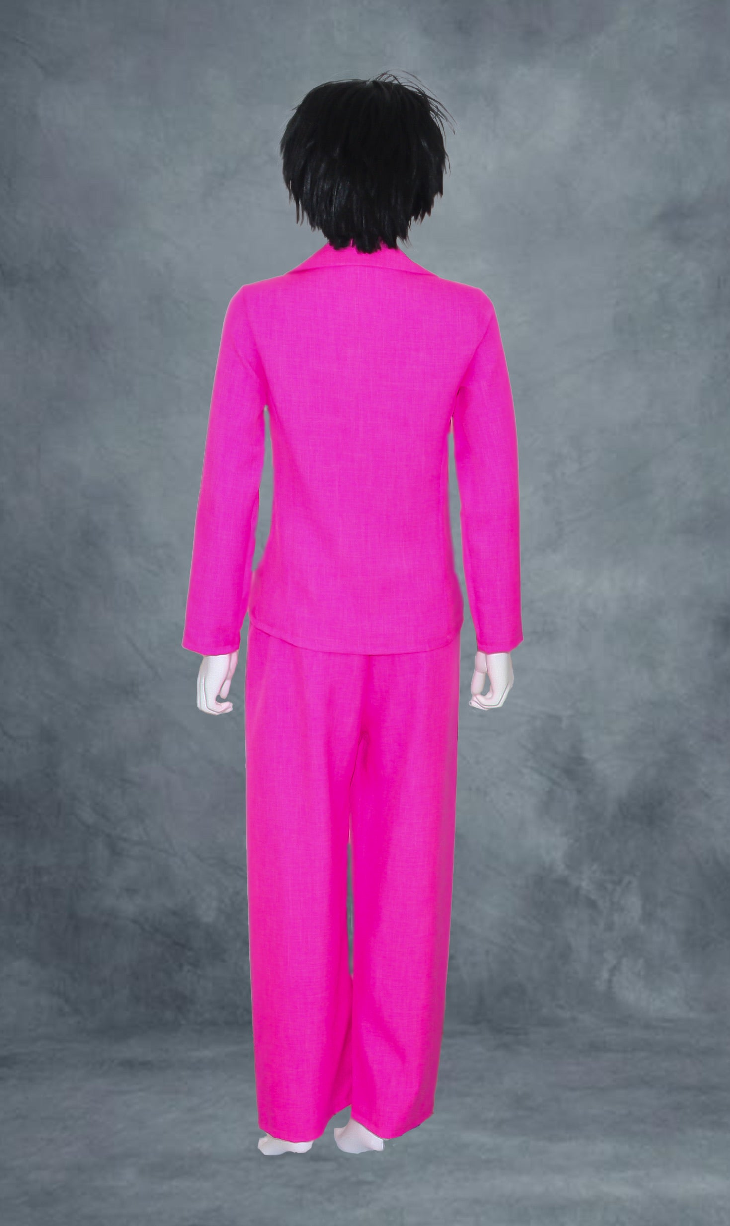 Abito 2 pezzi giacca + pantalone fucsia