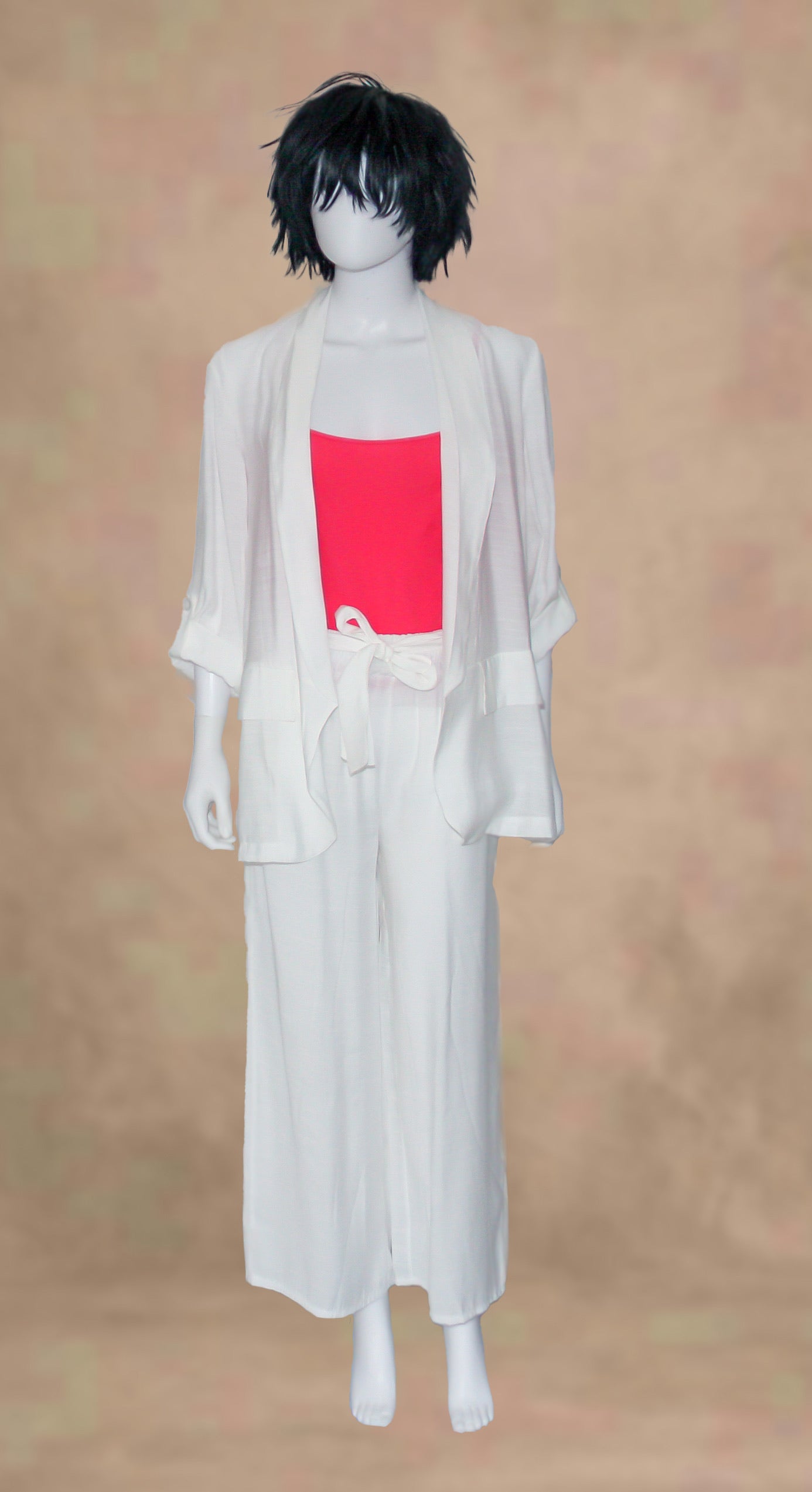 Abito 2 pezzi giacca + pantalone panna