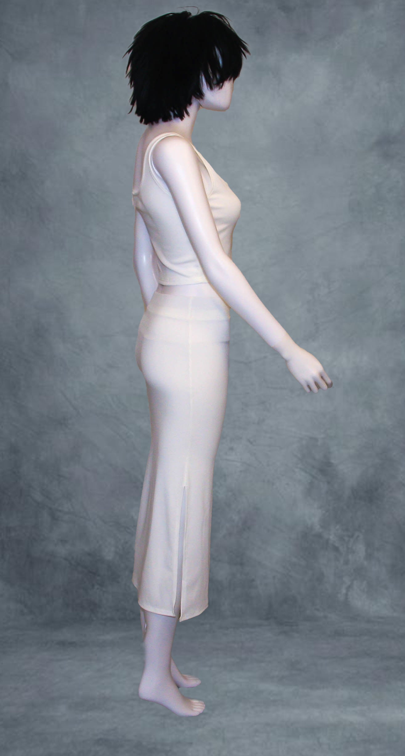 Abito 2 pezzi Top + gonna lunga bianco